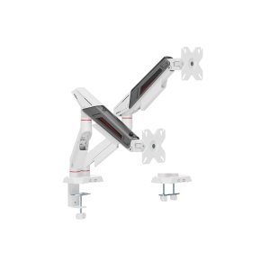 Soporte de mesa gaming equip 650191 dos pantallas 17"-38" color blanco hasta 16kg por pantalla