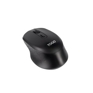 Mouse tooq wireless tqmw-1101-b sensor optico 1600 dpi 4 botones dise?o ergonomico negro 1x aa