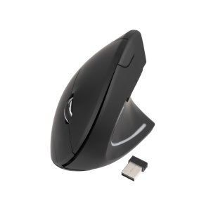 Mouse tooq wireless tqmwg-1104-b sensor optico 3200 dpi 6 botones vertical ergonomico negro 2x aaa