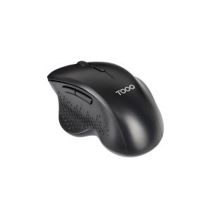 Mouse tooq wireless tqmwg-1105-b sensor optico 1600 dpi 6 botones dise?o ergonomico negro 1x aa