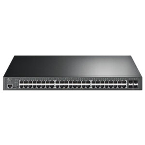 Switch gestionable l2+ tp-link omada sg3452p 52p 48x1gb poe+ 384w 4x1gb sfp app rack negro