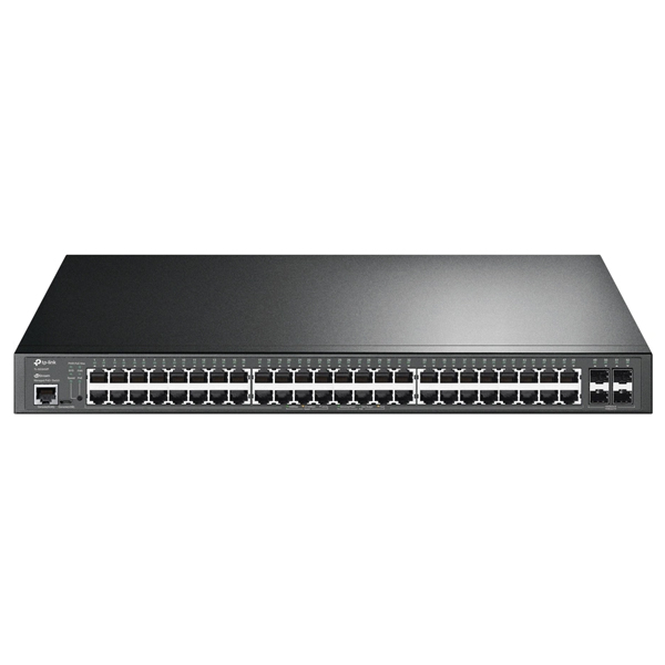 Switch gestionable l2+ tp-link omada sg3452p 52p 48x1gb poe+ 384w 4x1gb sfp app rack negro