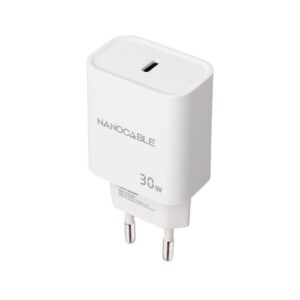 Cargador de red Type-C PD / 30W / Blanco / 10.10.2009 / Nanocable