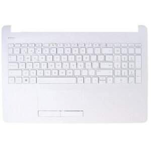 Top case + Teclado compatible para portátil HP 15-BS / 15-BW Blanco brillo