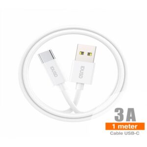 Cable datos USB a Type-C M/M / 1m / 3a / Blanco / IDUSD / C103B