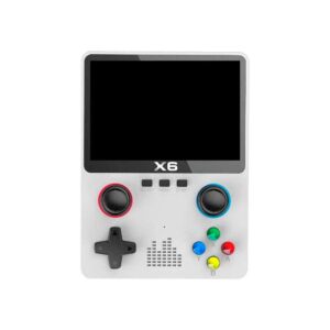 Consola Portátil Juegos Retro X6 / 11 simuladores / Pantalla IPS 3,5" / Blanca / EX-83553-E