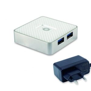 Hub usb 3.0 conceptronic hubbies03w 4 puertos usb 3.0 con alimentador color blanco