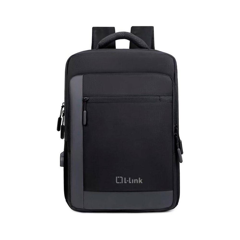 Mochila Para Portatil L-Link LL-9020A / Hasta 15.6" / Impermeable / Salida Usb / Negra