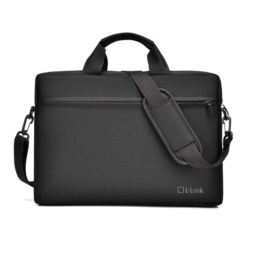 Maletin portatil L-Link Hasta 14" / Bolsillo frontal / Impermeable / Negro / LL-B036-14