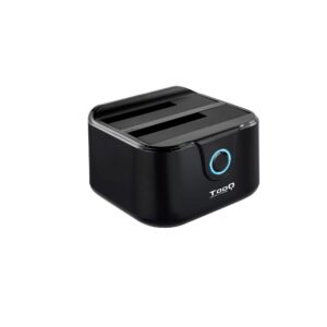 Docking Station Clonacion TOOQ Sata 2.5 / 3.5 / HDD / SSD / USB 3.0 / Bahia Dual / Negro / TQDS-802B