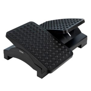 Reposapies Tooq / Ajustable en altura e inclinación / Negro / TQFR0604-B