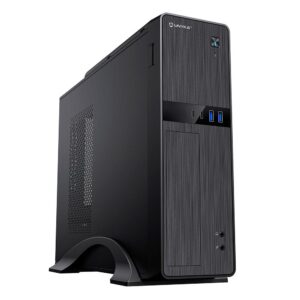 Caja microatx slim unyka uk2011 type c dise?o compacto fuente sfx 450w formato horizontal vertical