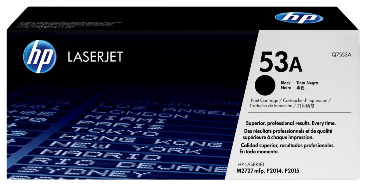 Tóner original hp q7553a 53a negro 3.000 páginas