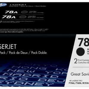 Pack 2 unidades tóner originales hp ce278ad negro 78a 4.200 páginas