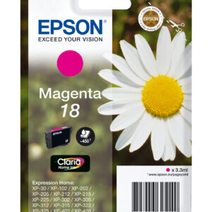 Tinta original epson t1803 magenta c13t18034012 3.3ml