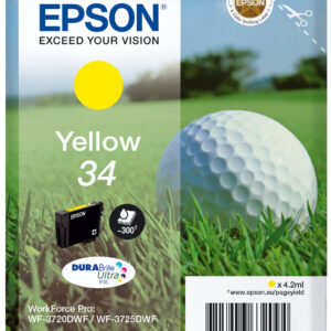 Tinta original epson t3464 amarillo c13t34644010 4.2ml