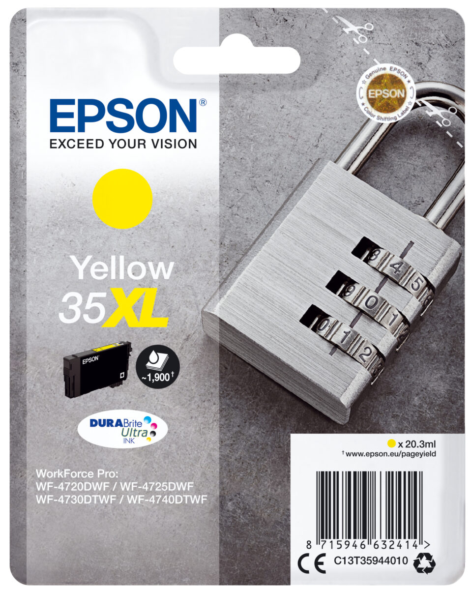 Tinta original epson t3594 xl amarillo c13t35944010 	 20.3ml