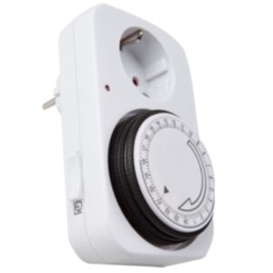 Programador silver electronic analógico - 24 horas - 3600w - 250v - 16a - 50hz - ip 20 - ajustable 15 minutos - 24h negro