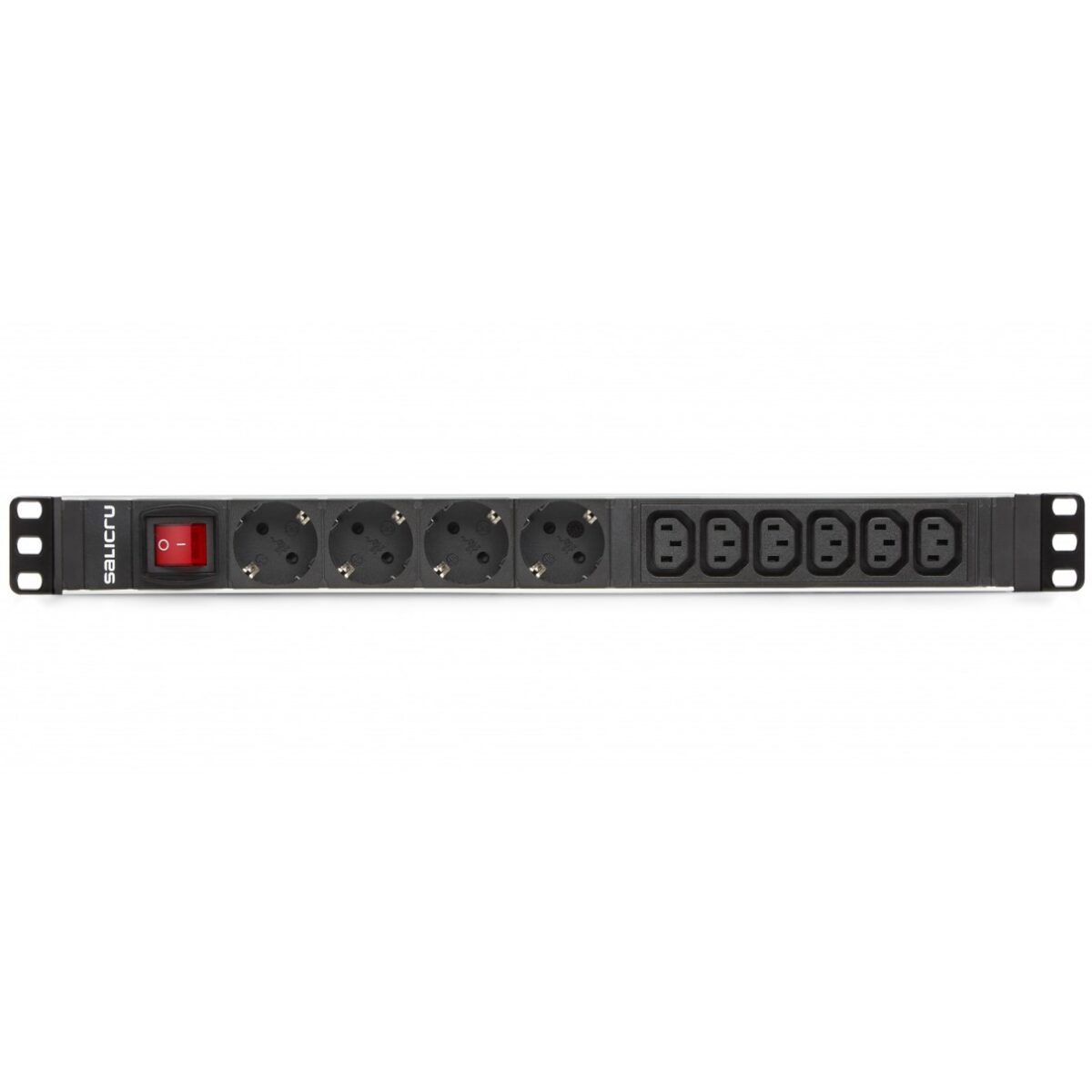 Regleta salicru para rack 19 pulgadas sps pdu 4 tomas schuko 6 tomas iec interruptor