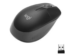 Mouse raton logitech m190 full size optico wireless inalambrico gris marengo