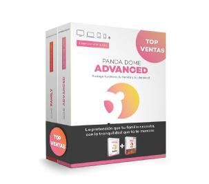 Antivirus panda advanced 2 dispositivos 1 año+ family bundle caja