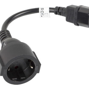 Cable lanberg adaptador iec 320 c14 - schuko cee7 hembra 20cm