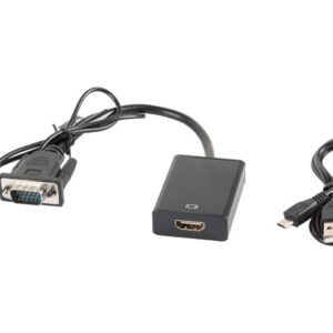 Adaptador lanberg vga macho+audio 3.5mm jack - hdmi hembra