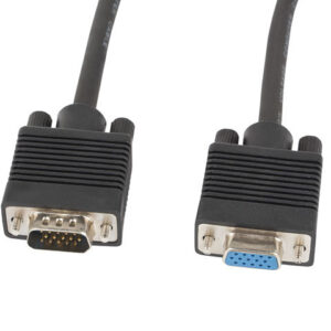 Cable lanberg vga macho hembra ferrita negro 1.8 m