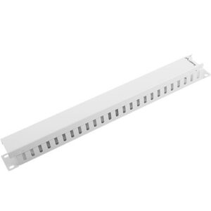 Organizador de cables lanberg metalico 1u tipo a rack 19 gris