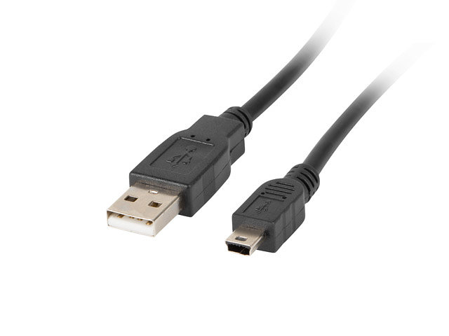 Cable usb lanberg 2.0 macho - mini usb macho ferrita 1.8m negro