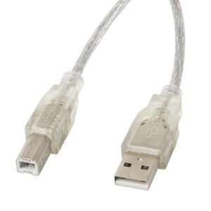 Cable impresora lanberg usb a - usb b macho - macho ferrita 3m transparente