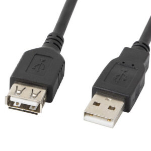 Cable alargador lanberg usb 2.0 macho hembra 5m negro