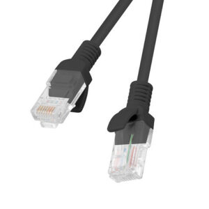Cable red lanberg latiguillo cat.6 utp 15m negro fluke passed