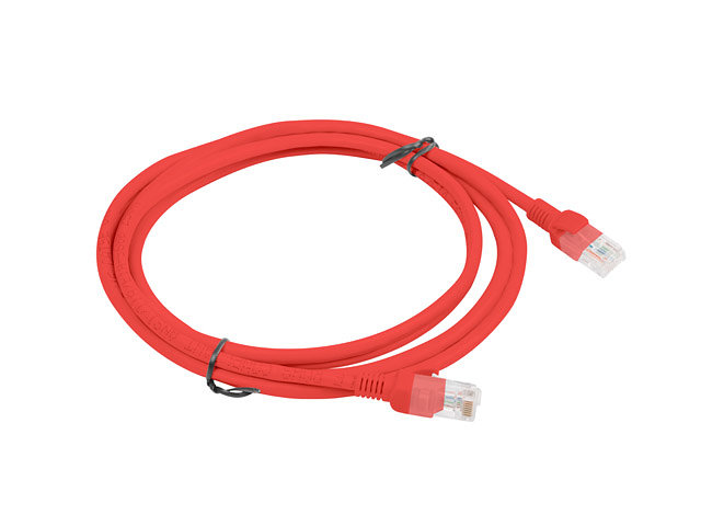 Cable red lanberg latiguillo cat.6 utp 2m rojo fluke passed
