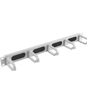 Organizador de cables lanberg 19 pulgadas con brush panel 5 rings - type b 1u gris