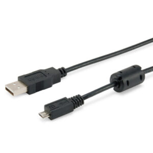 Cable usb 2.0 equip tipo a - micro usb tipo b 1.8m con ferrita