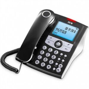 Telefono fijo spc elegance id negro pantalla ilum. - 8 melodias - 70 memorias - manos libres