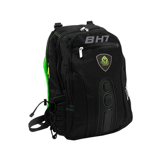 Mochila keep out bk7 gaming verde asas y respaldo acolchados - base antiarañazos