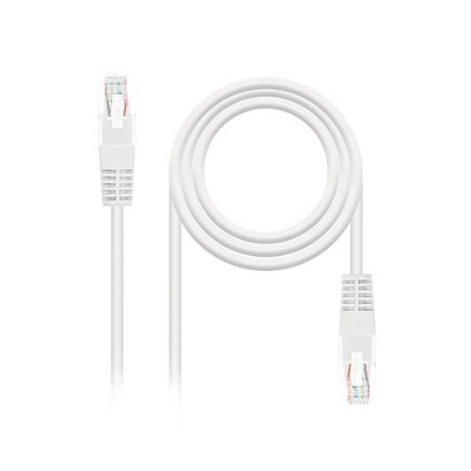 Cable red nanocable latiguillo rj45 utp cat6 2m blanco
