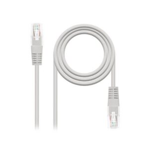 Latiguillo cable red utp cat5e rj45 nanocable 15m - macho - macho - gris