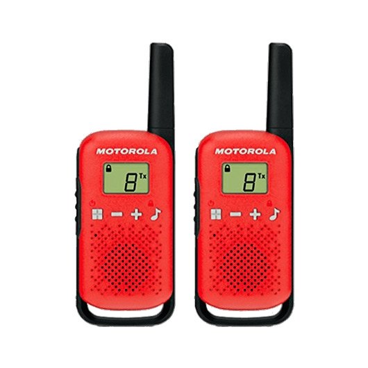 Walkie talkie motorola tlkr - t42 red packs 2 pmr446 - 8km - 16canales - 500mw - clip cinturon
