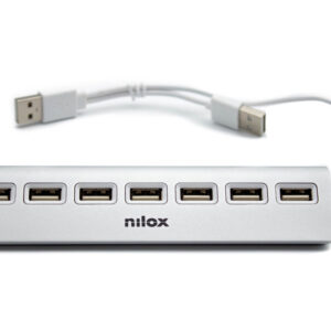 Hub nilox 7 x usb 2.0 aluminio