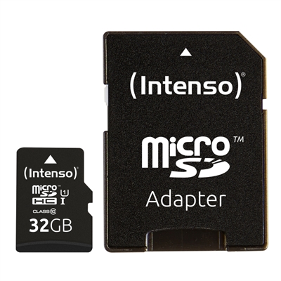 Tarjeta memoria micro sd intenso 32gb uhs - i cl10 + adaptador sd