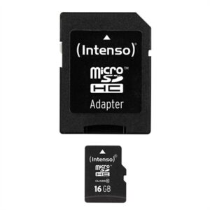 Tarjeta memoria microsd intenso 16gb cl10 + adaptador sd