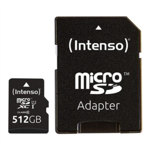 Tarjeta memoria micro sd intenso 512gb premium uhs - i cl10 + adaptador sd