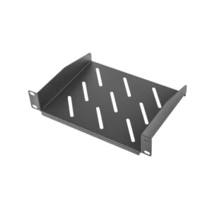 Bandeja fija lanberg 1u 254 x 180 mm carga maxima 20kg rack de 10 pulgadas negro
