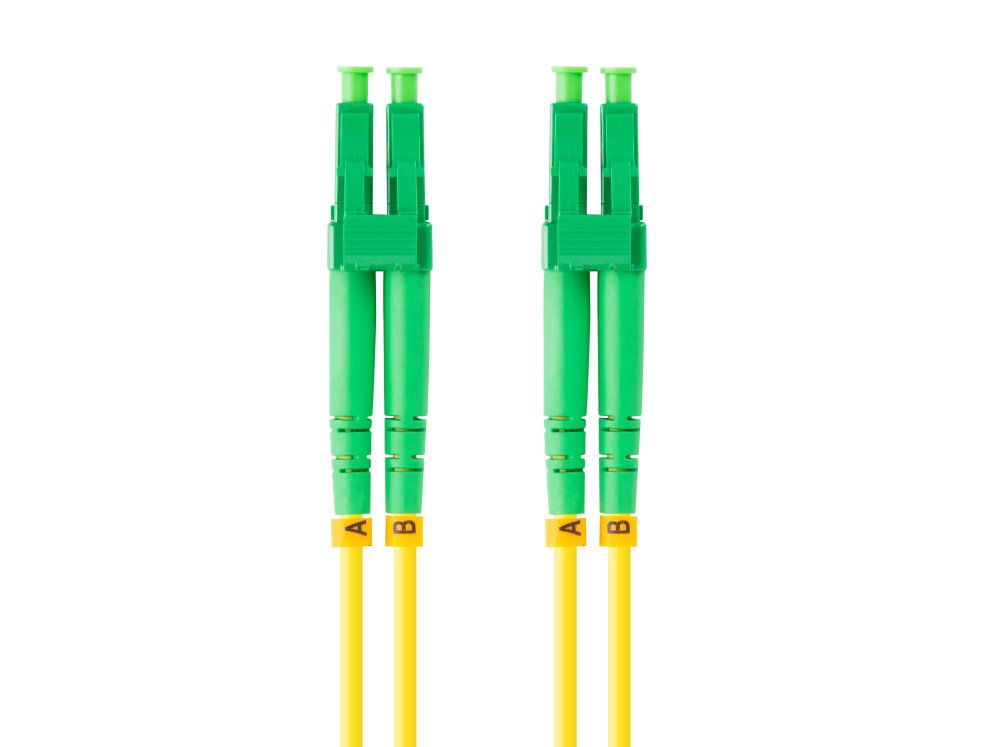 Latiguillo fibra optica lc - apc lanberg 2m mono duplex g657a1 lszh amarillo