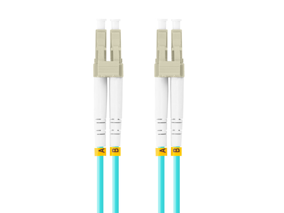 Latiguillo fibra optica lc - upc lanberg 2m multi duplex om3 50 - 125 lszh azul