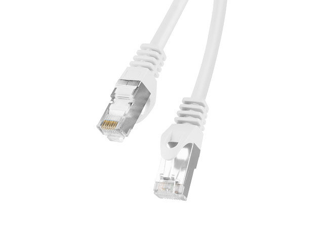 Cable red lanberg latiguillo cat.6 ftp 0.5m blanco fluke passed