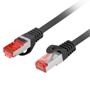 Cable red lanberg latiguillo cat.6 s - ftp lszh cu 0.25m negro fluke passed